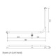 Hygienic Seal® 90° Ambulant & Accessible Grab Rail 960mm x 960mm