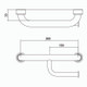 Hygienic Seal® 300mm Straight Grab Rail with Toilet Paper Holder