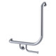 Hygienic Seal® 90° Ambulant Grab Rail with Toilet Paper Holder