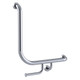 Hygienic Seal® 90° Ambulant Grab Rail with Toilet Paper Holder