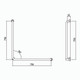Hygienic Seal® 90° Accessible Grab Rail 750mm x 750mm