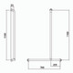 Hygienic Seal® Shower Recess Inverted "T" Grab Rail