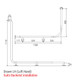 Clam® Flange Accessible Grab Rail 1110mm x 1030mm x 600mm