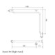 Clam® Flange Corner Grab Rail 760mm x 1000mm