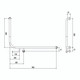 Hygienic Seal® 90° Accessible Grab Rail with Toilet Paper Holder 960mm x 600mm