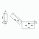 Hygienic Seal® 40° Ambulant Grab Rail 450mm x 450mm