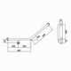 Hygienic Seal® 40° Ambulant Grab Rail 450mm x 450mm