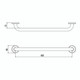 Clam® Flange Straight Grab Rail - 600mm