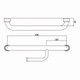 Hygienic Seal® 450mm Straight Grab Rail with Toilet Paper Holder