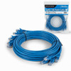 Monoprice Cat6A 50ft Blue 10-Pk Patch Cable UTP 30AWG 10G Pure Bare Copper Snagless RJ45 SlimRun Series Ethernet Cable