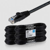 Monoprice - 133267 SlimRun Cat6A Ethernet Patch Cable - Snagless RJ45 UTP Pure Bare Copper Wire 10G 30AWG 25ft Black 10-Pack