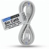 Rocstor Y10C309-WT 6in Cat6 White Enet Molded Cabl 100% Copper Ul Rated Cable