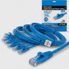 Monoprice Cat6A Ethernet Patch Cable - Snagless RJ45, 550Mhz, 10G, UTP, Pure Bare Copper Wire, 30AWG, 10-Pack, 14 Feet, Blue - SlimRun Series