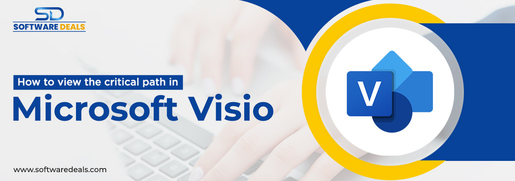 How can the critical path be viewed in Microsoft Visio?