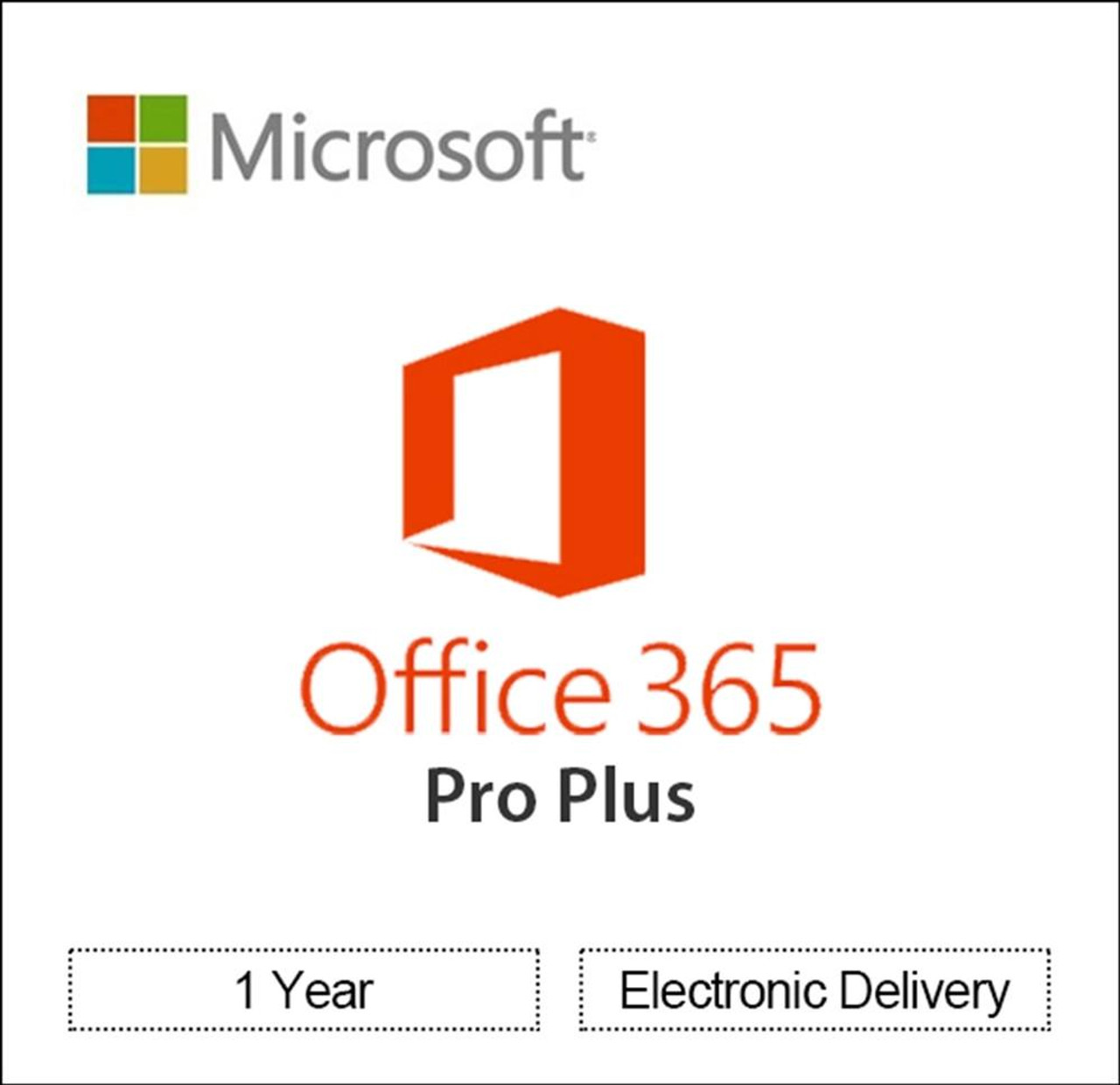 Microsoft Office 365 Pro Plus -1 Year - 1 User - Subscription 