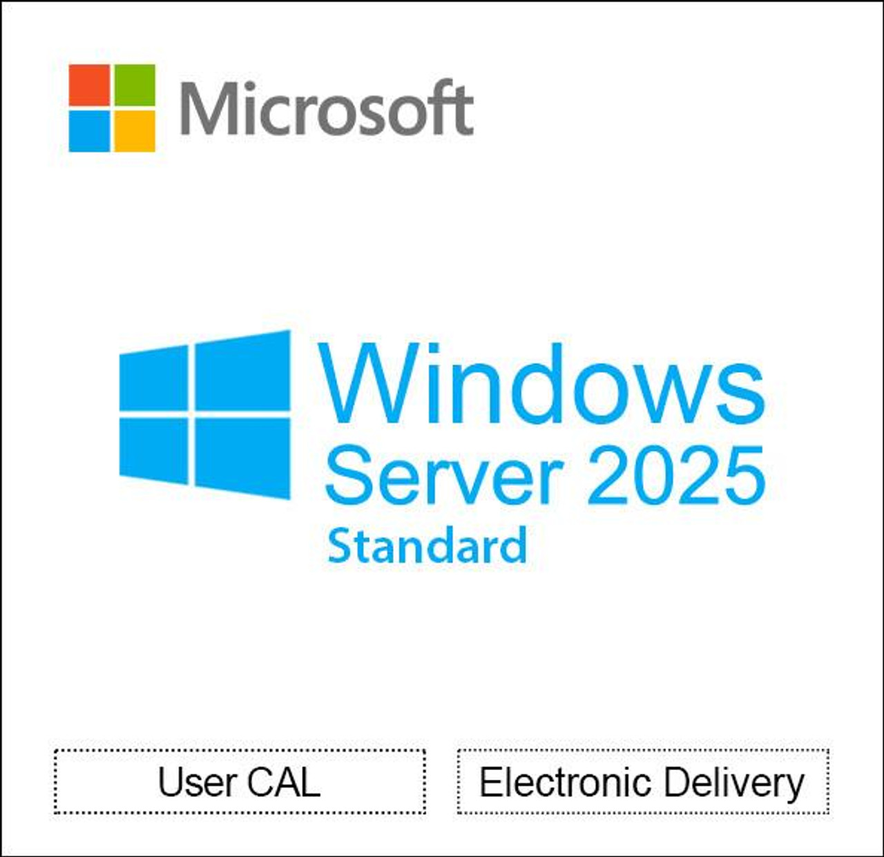 Microsoft Windows Server 2025 Standard with 5 User CALs - 16 Core License - Download 