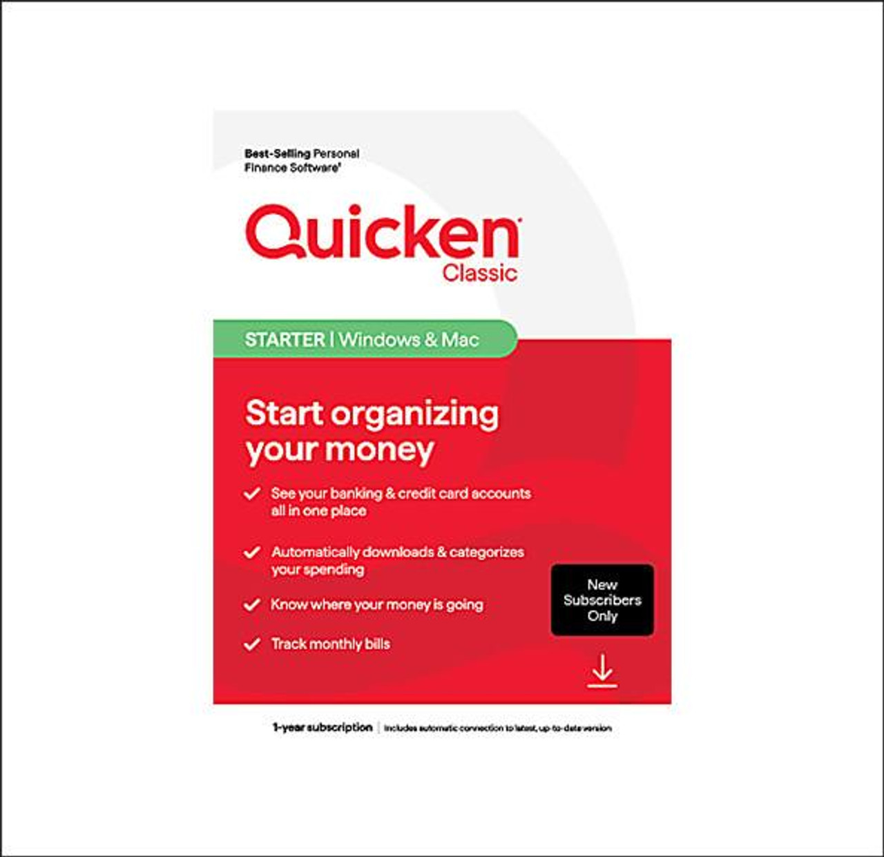QUICKEN INC Quicken Classic Starter New User - 1 Year - License - ESD 