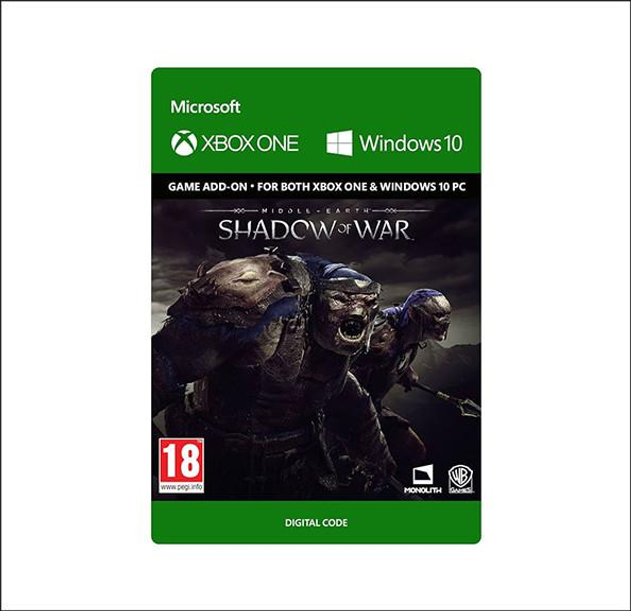 Microsoft Middle-Earth Shadow of War Slaughter Tribe Nemesis Expansion for Xbox One - ESD 