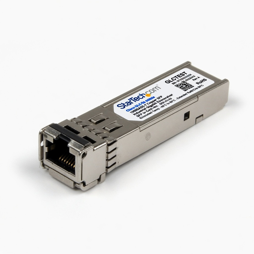 StarTech Cisco GLC-TE Compatible Module - 1000BASE-T Copper Industrial Gigabit Ethernet Transceiver - SFP to RJ45 Cat6/Cat5e 100m Extended Temp...