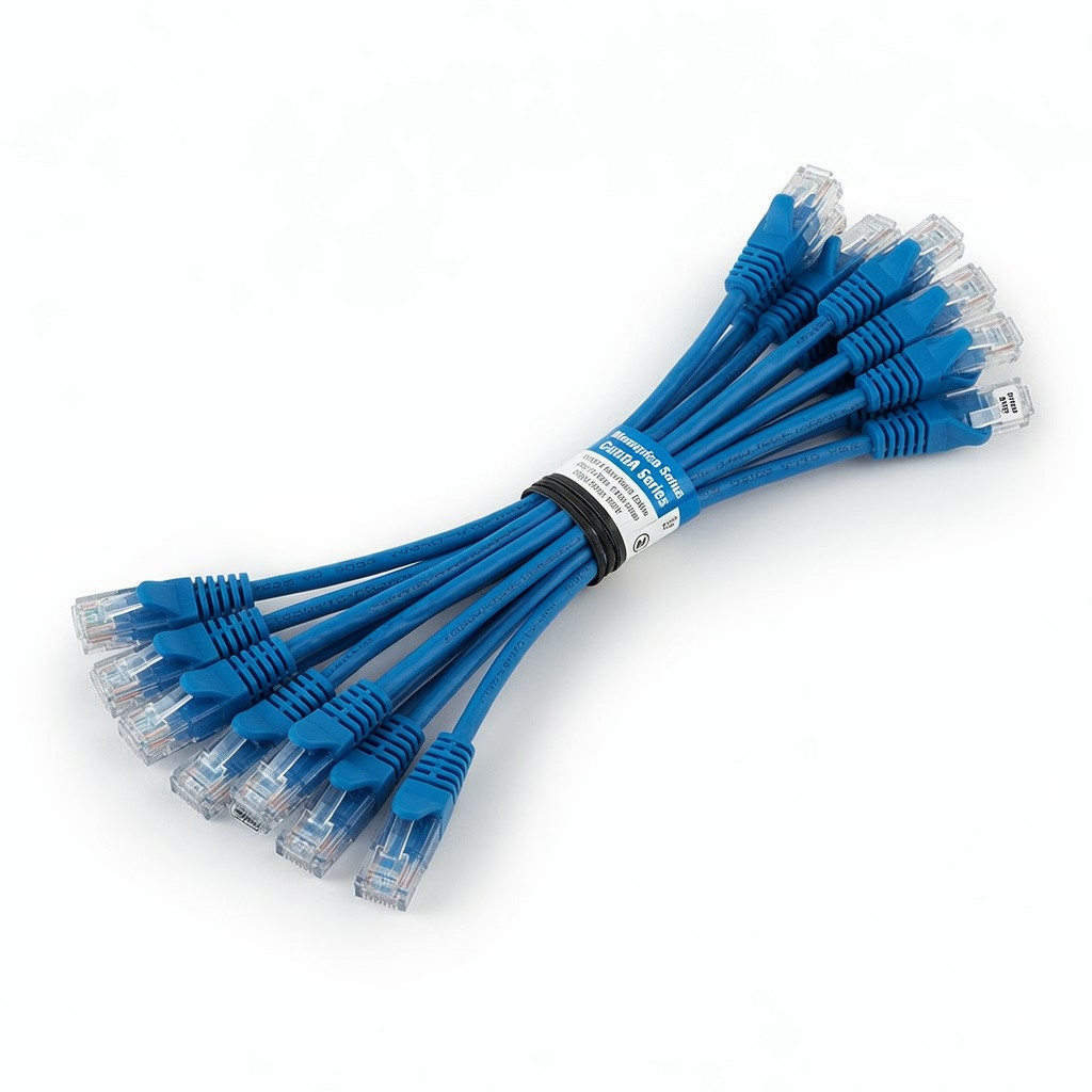 Monoprice Cat6A 2ft Blue Patch Cable UTP 30AWG 10G Pure Bare Copper Snagless RJ45 SlimRun Series Ethernet Cable- Pack of 10