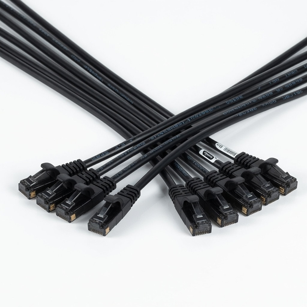 Monoprice Cat6A Ethernet Patch Cable - Snagless RJ45, 550Mhz, 10G, UTP, Pure Bare Copper Wire, 30AWG, 10-Pack, 3 Feet, Black - SlimRun Series