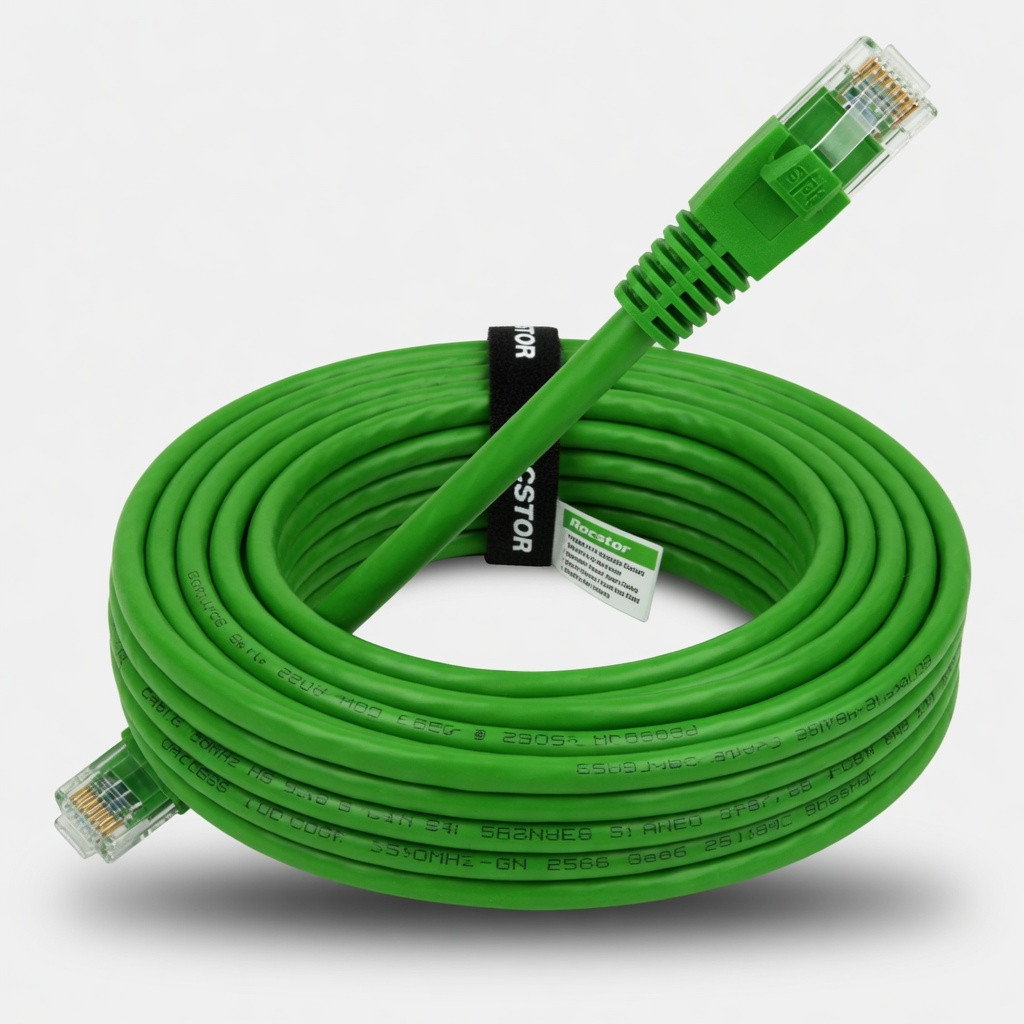 Rocstor Y10C440-GN 25ftcat6 Green Ethern Snagless Cabl 100% Copper Ul Rated Cable