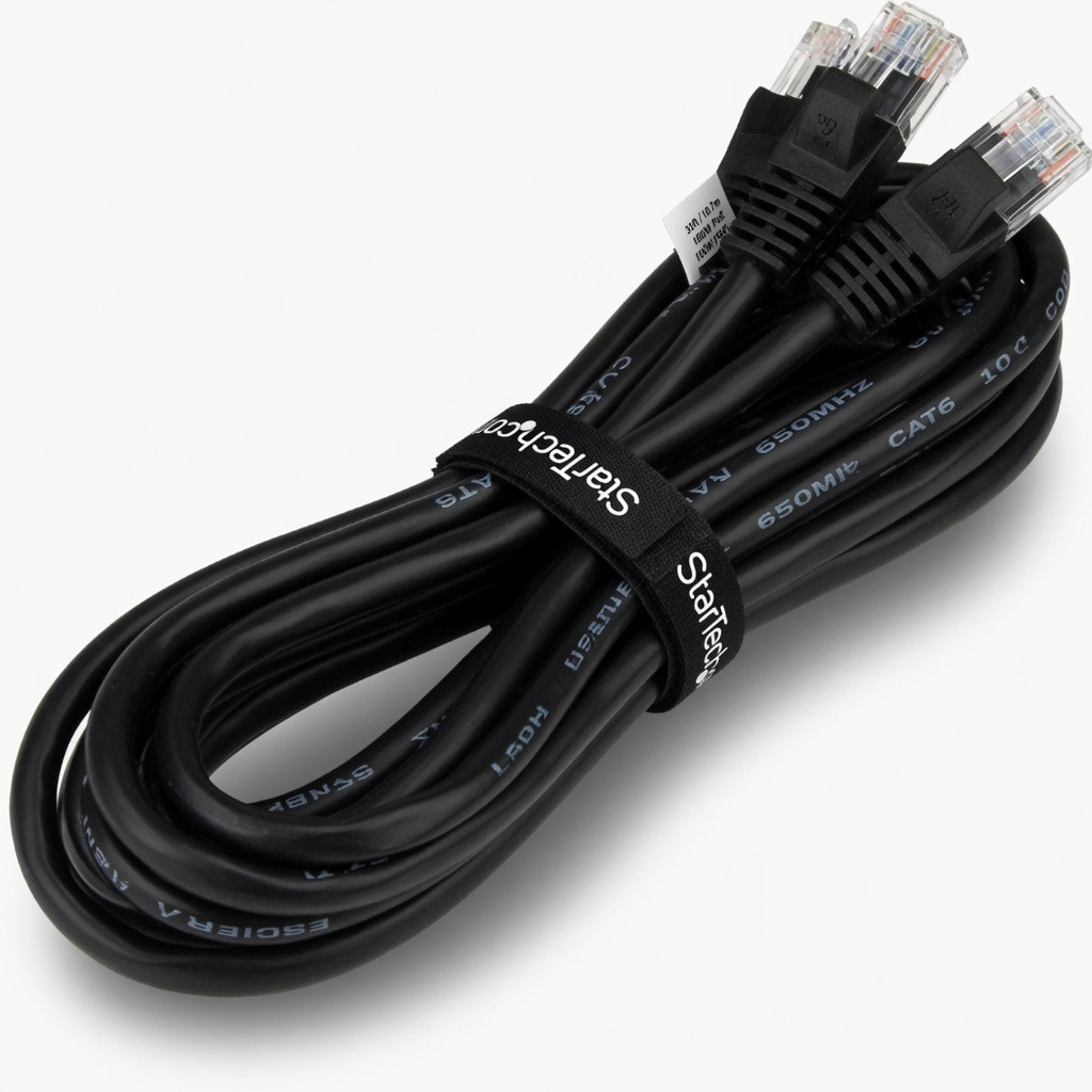 StarTech.com 35ft (10.7m) CAT6 Ethernet Cable - LSZH (Low Smoke Zero Halogen) - 10 Gigabit 650MHz 100W PoE RJ45 UTP Network Patch Cord Snagless w/Strain Relief, Black CAT 6 ETL Verified (N6LPATCH35BK)