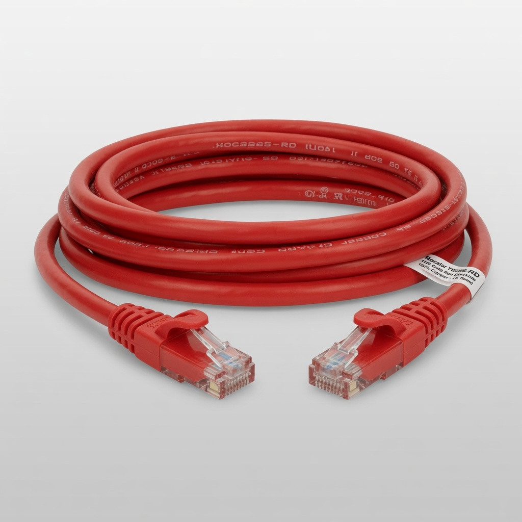 Rocstor Y10C385-RD 10ft Cat6 Red Ethern Molded Cabl 100% Copper Ul Rated Cable