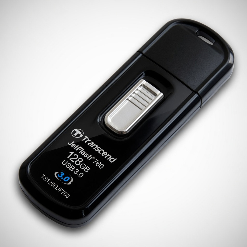 Transcend 128GB JetFlash 760 USB 3.0 Flash Drive (TS128GJF760), Black