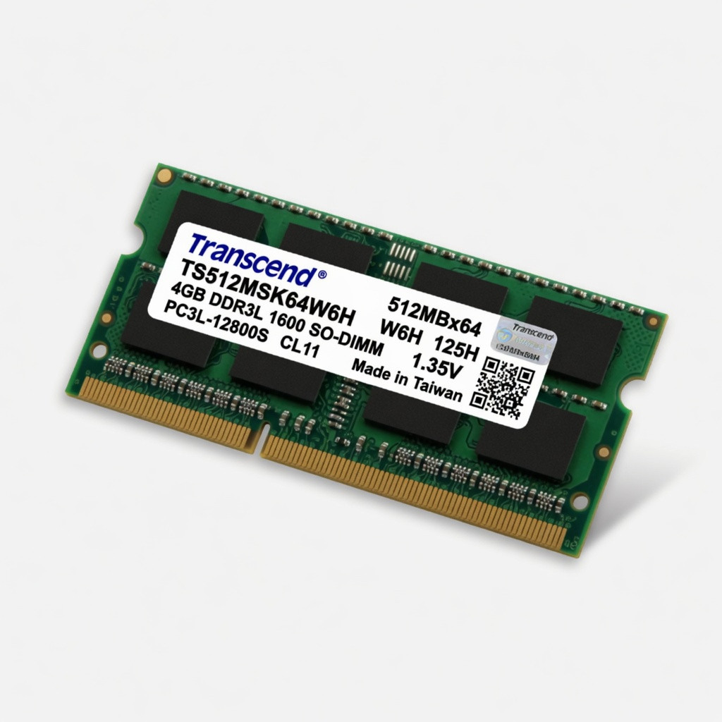 Transcend TS512MSK64W6H 4GB DDR3L 1600 SO-DIMM Memory Module