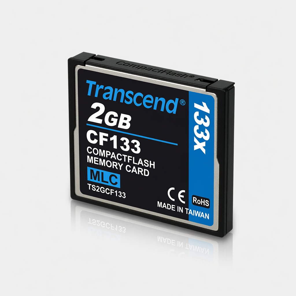 Transcend 2GB CF133, CompactFlash Memory Card, CF Card, SLR Camera Card for Photographer, Videographer, Enthusiat, MLC - TS2GCF133