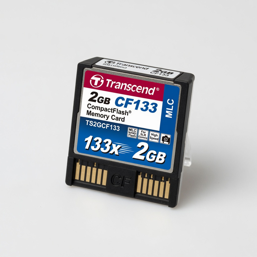 Transcend 2GB CF133, CompactFlash Memory Card, CF Card, SLR Camera Card for Photographer, Videographer, Enthusiat, MLC - TS2GCF133