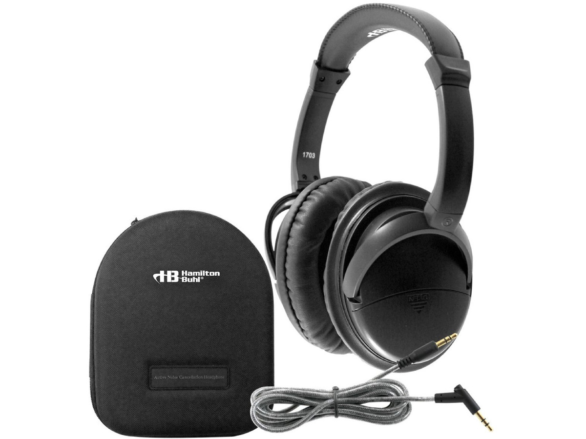 Hamilton Buhl NCHBC1 Deluxe Active Noise-Cancelling Headphones with Case