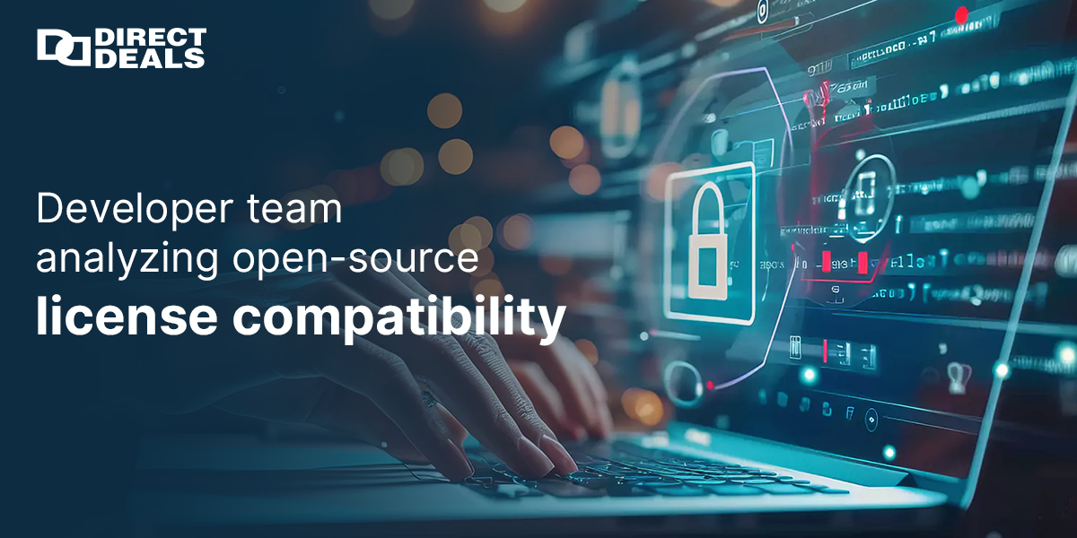 Developer team analyzing open-source license compatibility