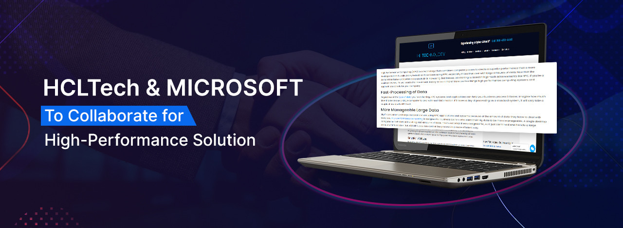 Collaboration of MS & HCL to launch HPC solutions