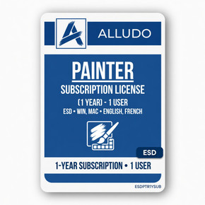 Alludo Painter Subscription license (1 year) - 1 user - ESD - Win, Mac - English, French