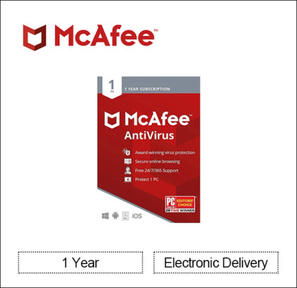 McAfee Antivirus (1 Device) (1-Year Subscription) PC/Mac - Download