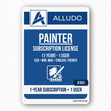 Alludo Painter Subscription license (1 year) - 1 user - ESD - Win, Mac - English, French