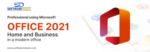 Professional Using Microsoft Office 2021 Home and Business in a Modern Office