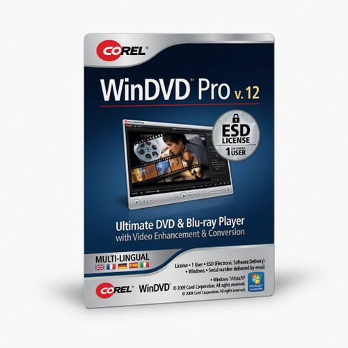 Corel WinDVD Pro (v. 12) - license - 1 user - ESD - Win - Multi-Lingual