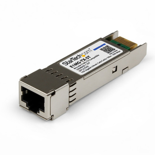 StarTech.com Brocade E1MG-TX Compatible SFP Module - 1000BASE-T - SFP to RJ45 Cat6/Cat5e - 1GE Gigabit Ethernet SFP - RJ-45 100m - (E1MG-TX-ST)