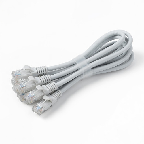 Monoprice Cat6 2ft White 12-Pk Patch Cable UTP 24AWG 550MHz Pure Bare Copper Snagless RJ45 Flexboot Series Ethernet Cable