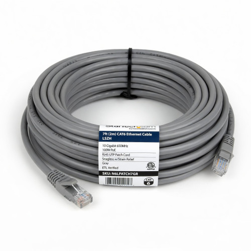 StarTech 7ft (2m) CAT6 Ethernet Cable - (N6LPATCH7GR)