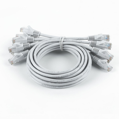 Monoprice Cat6 3ft White 12-Pk Patch Cable UTP 24AWG 550MHz Pure Bare Copper Snagless RJ45 Flexboot Series Ethernet Cable