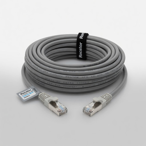 Rocstor Y10C621-GY 35ft Cat6a Ethernet Cable- Snagless-gray