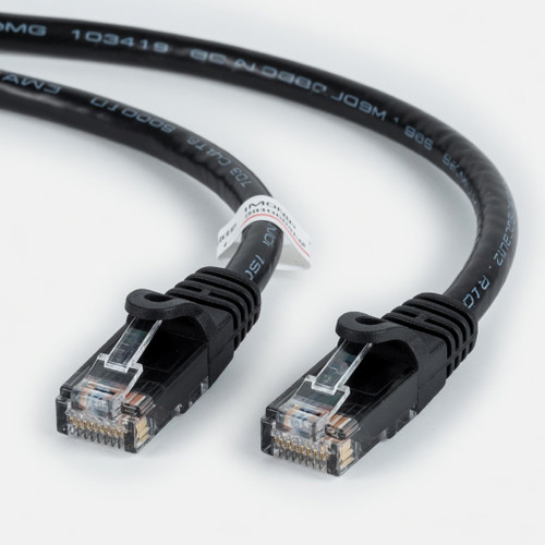 Monoprice 103419 Cat6 Ethernet Patch Cable - Network Internet Cord - RJ45, Stranded, 550Mhz, UTP, Pure Bare Copper Wire, 24AWG, 2ft, Black