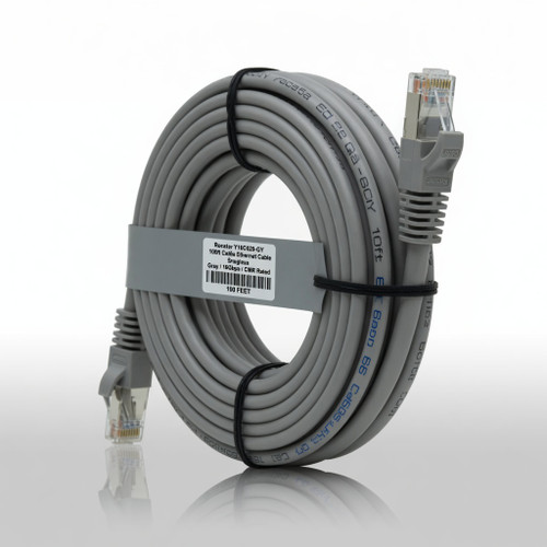 Rocstor Y10C629-GY 100ft Cat6a Ethernet Cable-snagless-gray