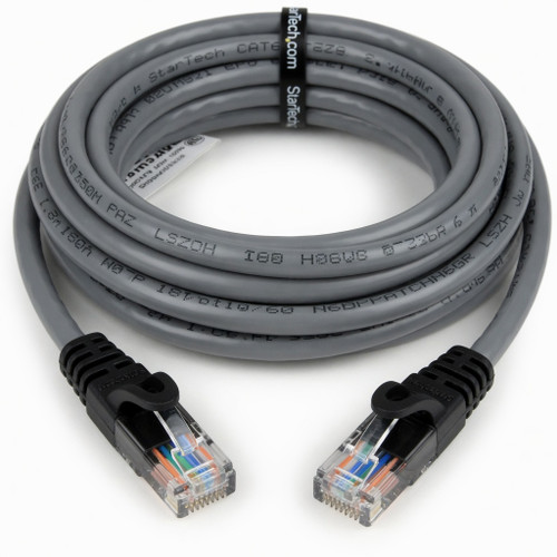 StarTech.com 6ft (1.8m) CAT6 Ethernet Cable - LSZH (Low Smoke Zero Halogen) - 10 Gigabit 650MHz 100W PoE RJ45 UTP Network Patch Cord Snagless w/Strain Relief - Gray CAT 6, ETL Verified (N6LPATCH6GR)
