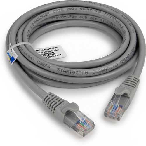 StarTech.com 6in (15cm) CAT6 Ethernet Cable - LSZH (Low Smoke Zero Halogen) - 10 Gigabit 650MHz 100W PoE RJ45 UTP Network Patch Cord Snagless w/Strain Relief - Gray CAT 6, ETL Verified (N6LPATCH6INGR)