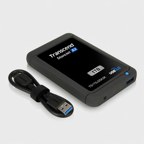 Transcend 1TB StoreJet A3 USB 3.0 Hard Drive (TS1TSJ25A3K)